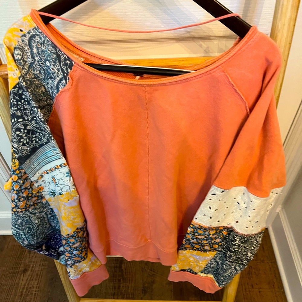 Free People Bandana Patchwork Sleeves